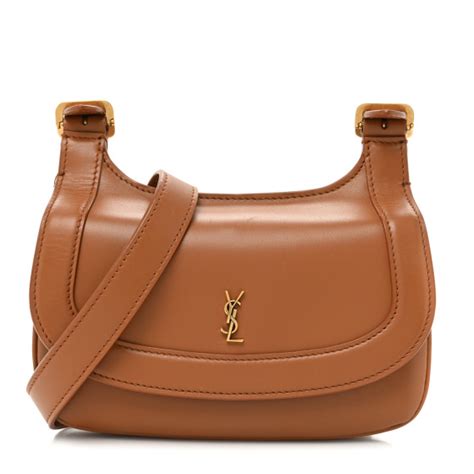 SAINT LAURENT Smooth Calfskin Small Charlie Shoulder Bag .